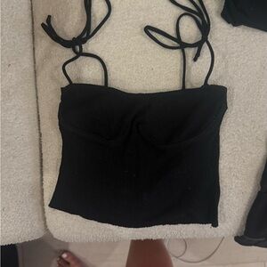 Reformation Black Camisole Top